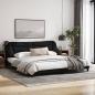 Preview: Bettgestell mit LED Schwarz 200x200 cm Stoff