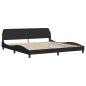 Preview: Bettgestell mit LED Schwarz 200x200 cm Stoff