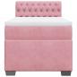 Preview: Boxspringbett mit Matratze Rosa 100x200 cm Samt