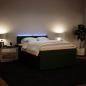 Preview: Boxspringbett mit Matratze Dunkelgrün 160x200 cm Samt