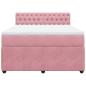 Preview: Boxspringbett mit Matratze Rosa 160x200 cm Samt