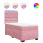 Preview: Boxspringbett mit Matratze Rosa 80x200 cm Samt