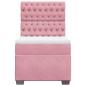 Preview: Boxspringbett mit Matratze Rosa 80x200 cm Samt