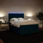 Preview: Boxspringbett mit Matratze Blau 160x200 cm Samt