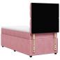 Preview: Boxspringbett mit Matratze Rosa 80x200 cm Samt
