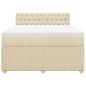 Preview: Boxspringbett mit Matratze Creme 160x200 cm Stoff