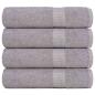 Preview: ARDEBO.de - Duschtücher 4 Stk. Grau 70x140 cm 360 g/m² 100% Baumwolle