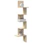 Preview: ARDEBO.de - Wand-Eckregal Sonoma-Eiche 32x32x127,5 cm Holzwerkstoff