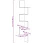 Preview: Wand-Eckregal Sonoma-Eiche 32x32x127,5 cm Holzwerkstoff