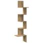 Preview: ARDEBO.de - Wand-Eckregal Artisan-Eiche 32x32x127,5 cm Holzwerkstoff