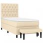 Preview: Boxspringbett mit Matratze Creme 80x200 cm Stoff