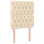 Preview: Boxspringbett mit Matratze Creme 80x200 cm Stoff