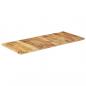 Preview: Tischplatte 140x60x(2,5-2,7) cm Raues Mangoholz
