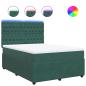 Preview: Boxspringbett mit Matratze Dunkelgrün 160x200 cm Samt