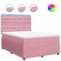 Preview: Boxspringbett mit Matratze Rosa 160x200 cm Samt