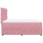 Preview: Boxspringbett mit Matratze Rosa 160x200 cm Samt