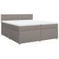 Preview: Boxspringbett mit Matratze Taupe 200x200 cm Stoff