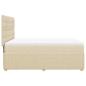 Preview: Boxspringbett mit Matratze Creme 160x200 cm Stoff