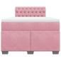 Preview: Boxspringbett mit Matratze Rosa 120x190 cm Samt