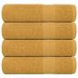 Preview: ARDEBO.de - Handtücher 4 Stk. Golden 50x100 cm 360 g/m² 100% Baumwolle