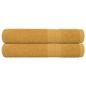 Preview: ARDEBO.de - Handtücher 2 Stk. Golden 100x200 cm 360 g/m² 100% Baumwolle