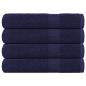Preview: ARDEBO.de - Handtücher 4 Stk. Marineblau 100x200 cm 360 g/m² 100% Baumwolle