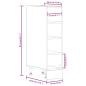 Preview: Unterschrank Betongrau 20x44,5x81,5 cm Holzwerkstoff