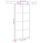 Preview: Schiebetür mit Beschlag 102,5x205 cm ESG-Glas & Aluminium