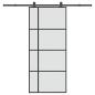 Preview: ARDEBO.de - Schiebetür mit Beschlag 90x205 cm ESG-Glas & Aluminium