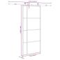 Preview: Schiebetür mit Beschlag 90x205 cm ESG-Glas & Aluminium