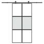 Preview: ARDEBO.de - Schiebetür mit Beschlag 102,5x205 cm Hartglas & Aluminium