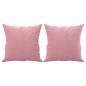 Preview: 3-Sitzer-Sofa mit Zierkissen Rosa 180 cm Samt