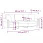 Preview: 3-Sitzer-Sofa mit Zierkissen Rosa 180 cm Samt