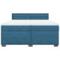 Preview: Boxspringbett mit Matratze Blau 200x200 cm Samt