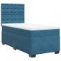 Preview: Boxspringbett mit Matratze Blau 100x200 cm Samt
