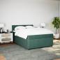 Preview: Boxspringbett mit Matratze Dunkelgrün 140x200 cm Samt