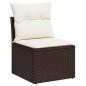 Preview: 8-tlg. Garten-Sofagarnitur mit Kissen Braun Poly Rattan