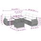 Preview: 7-tlg. Garten-Sofagarnitur mit Kissen Braun Poly Rattan