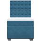 Preview: Boxspringbett mit Matratze Blau 100x200 cm Samt