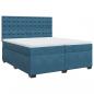 Preview: Boxspringbett mit Matratze Blau 200x200 cm Samt