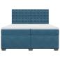 Preview: Boxspringbett mit Matratze Blau 200x200 cm Samt
