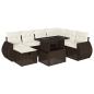 Preview: 8-tlg. Garten-Sofagarnitur mit Kissen Braun Poly Rattan