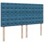 Preview: Boxspringbett mit Matratze Blau 200x200 cm Samt