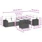 Preview: 7-tlg. Garten-Sofagarnitur mit Kissen Braun Poly Rattan