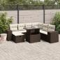 Preview: ARDEBO.de - 8-tlg. Garten-Sofagarnitur mit Kissen Braun Poly Rattan