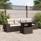 Preview: ARDEBO.de - 5-tlg. Garten-Sofagarnitur mit Kissen Braun Poly Rattan