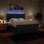 Preview: Boxspringbett mit Matratze Blau 180x200 cm Stoff