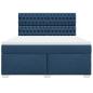 Preview: Boxspringbett mit Matratze Blau 180x200 cm Stoff