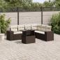 Preview: ARDEBO.de - 7-tlg. Garten-Sofagarnitur mit Kissen Braun Poly Rattan