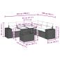 Preview: 7-tlg. Garten-Sofagarnitur mit Kissen Braun Poly Rattan